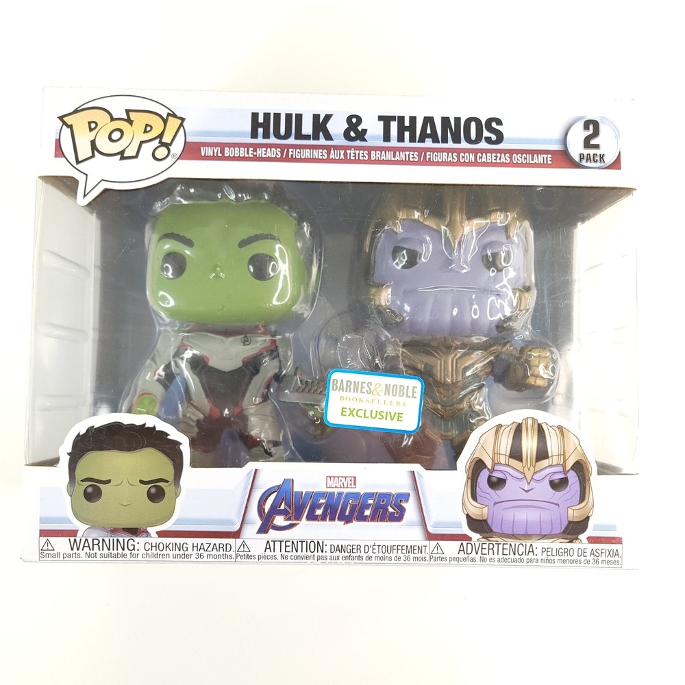 Funko‎ Pop! Marvel Avengers Endgame 2-Pack Hulk Thanos Barnes & Nobles Exclusiv